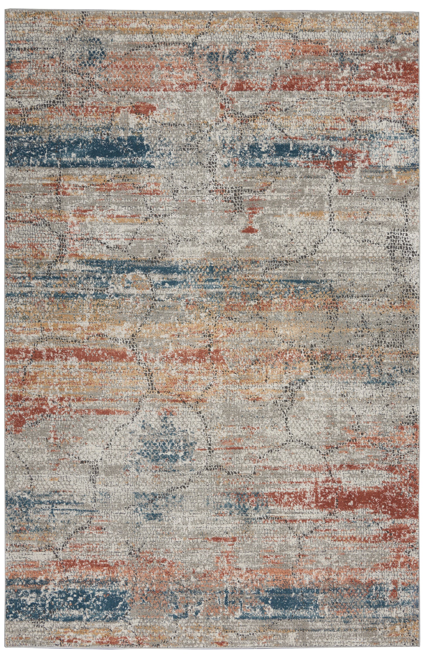 Nourison Home Rustic Textures RUS11 Multicolor  Contemporary Machinemade Rug