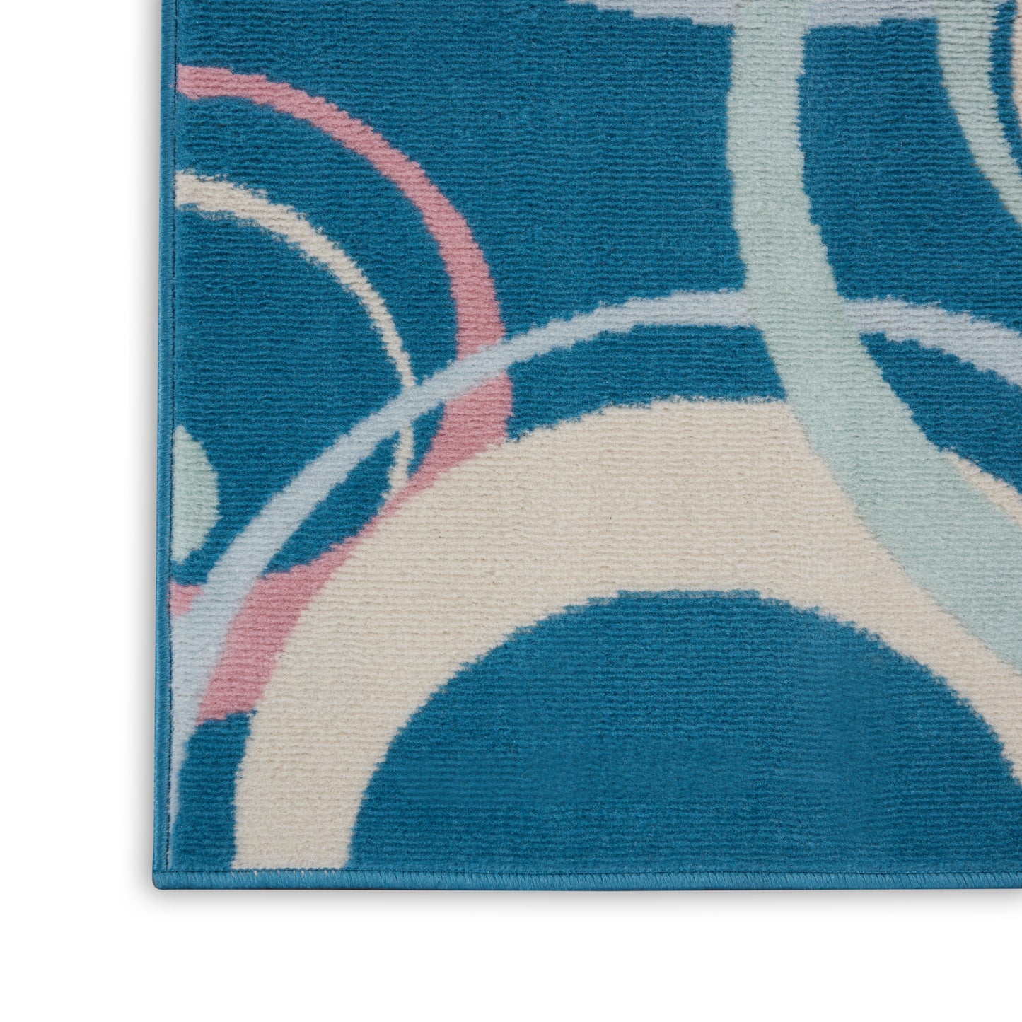 Nourison Home Grafix GRF21 Blue Multi Colored  Contemporary Machinemade Rug