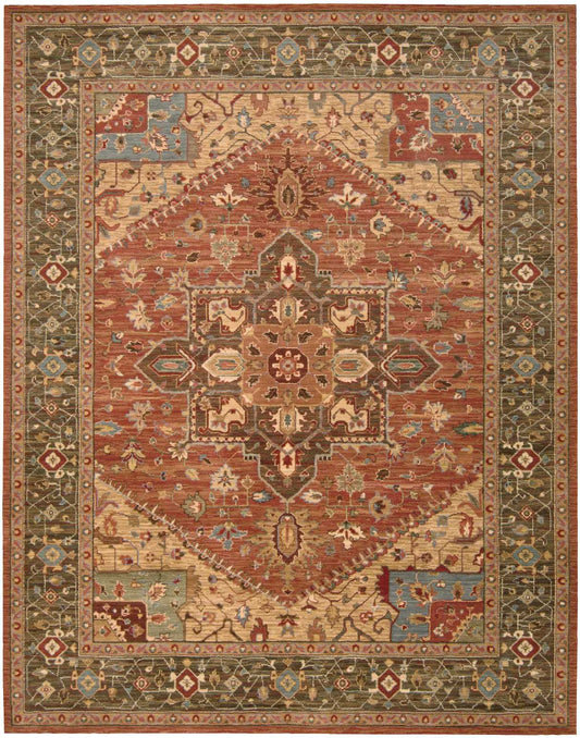 Nourison Home Living Treasures LI01 Rust  Traditional Loom Rug