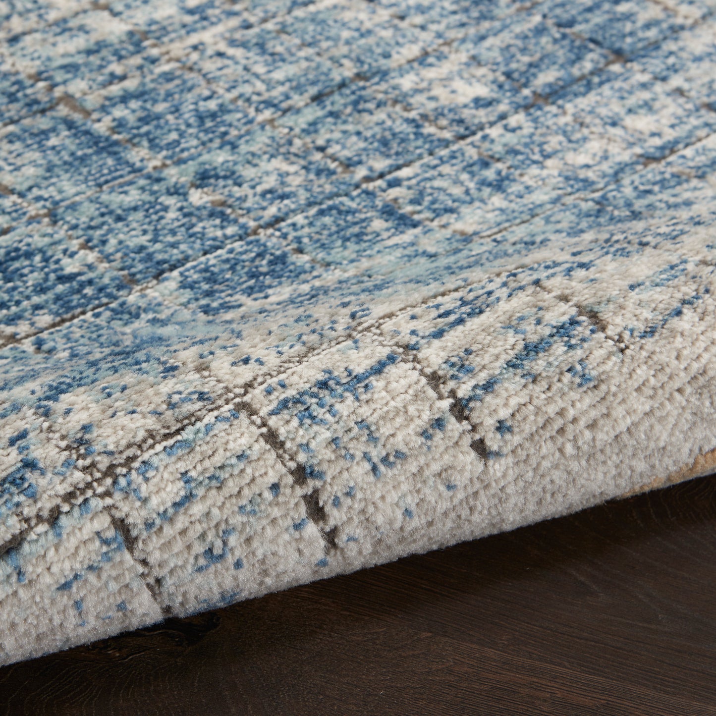 Nourison Home Quarry QUA13 Blue  Contemporary Machinemade Rug