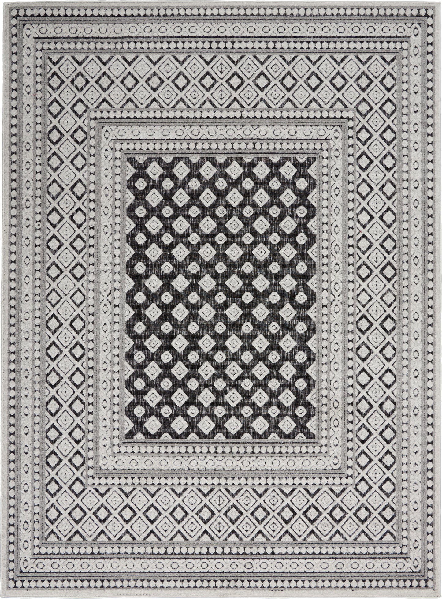 Nourison Home Key Largo KLG02 Dark Grey  Transitional Machinemade Rug